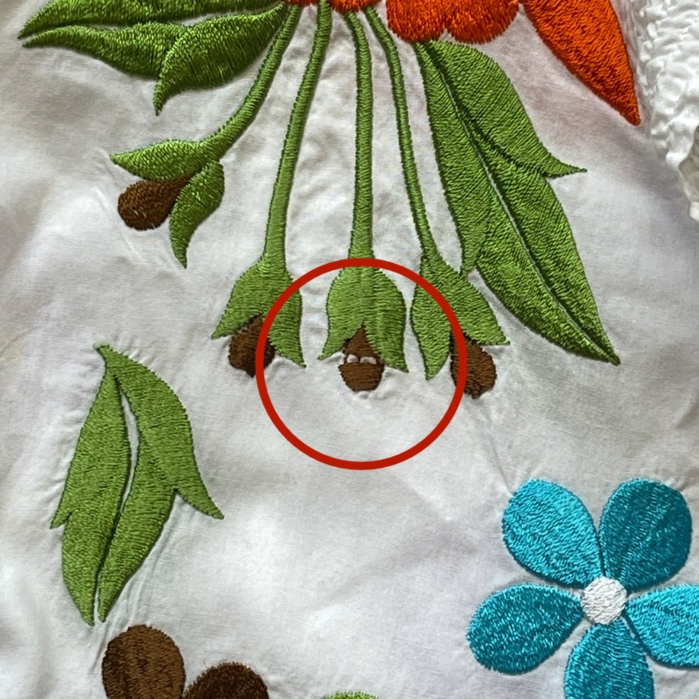 Vintage embroidered Escada Sport cotton blouse | Size L - Picture 9 of 10